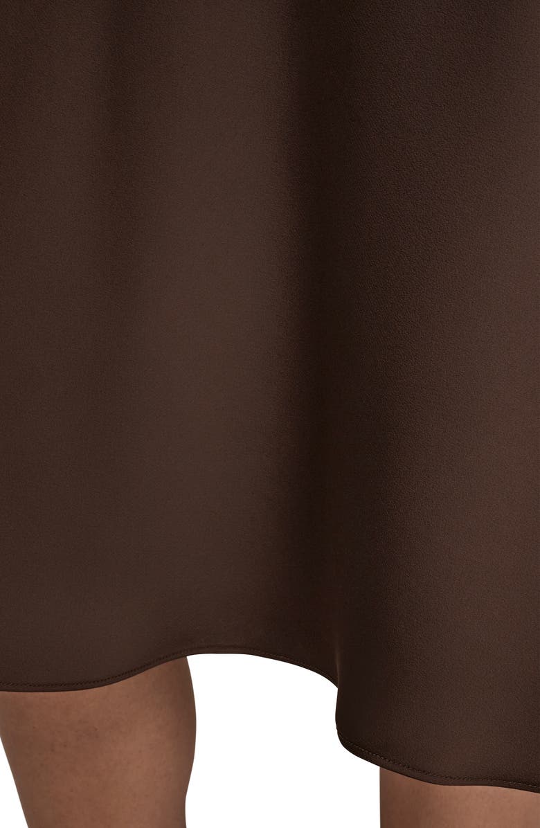 Donna Karan New York Satin Midi Skirt, Alternate, color, Chocolate Plum