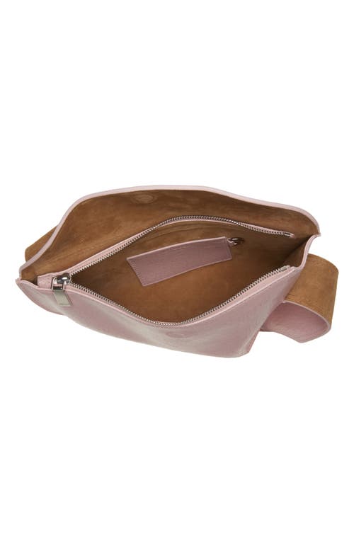 Alexander Mcqueen Mcqueen T-bar Sling Leather Crossbody Pouch In Pink