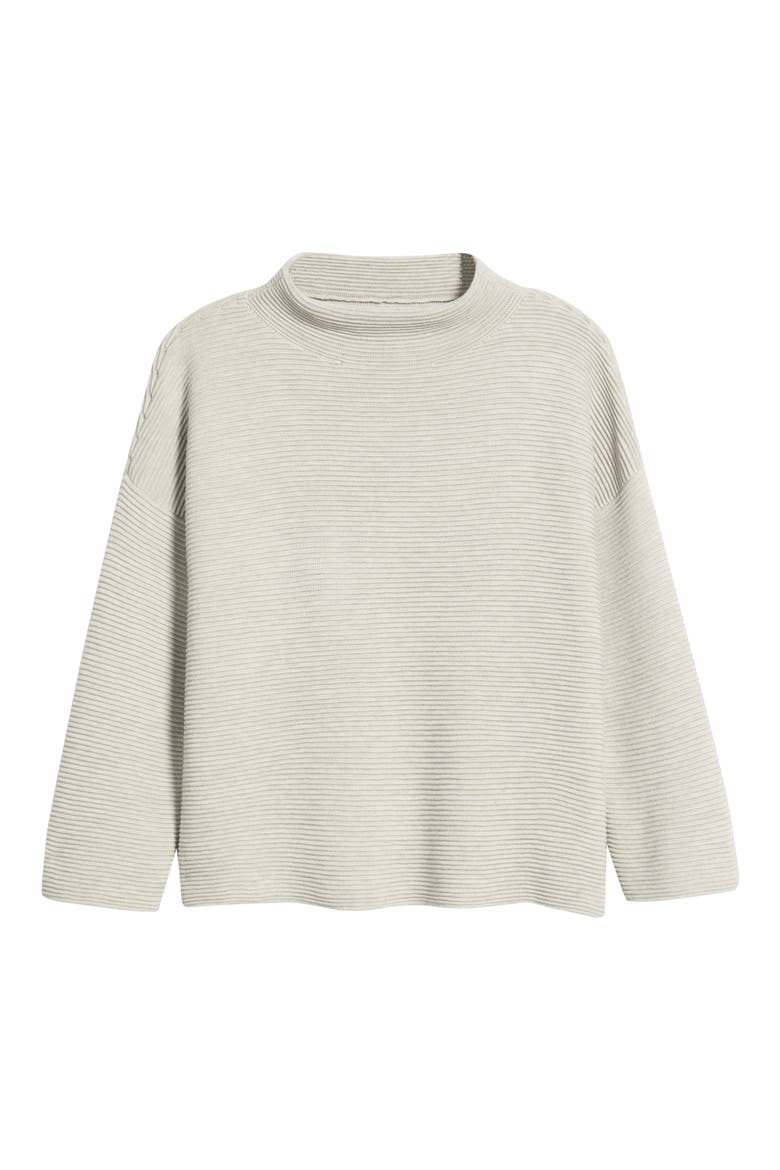 Mock Neck Sweater, Alternate, color, SEA SALT