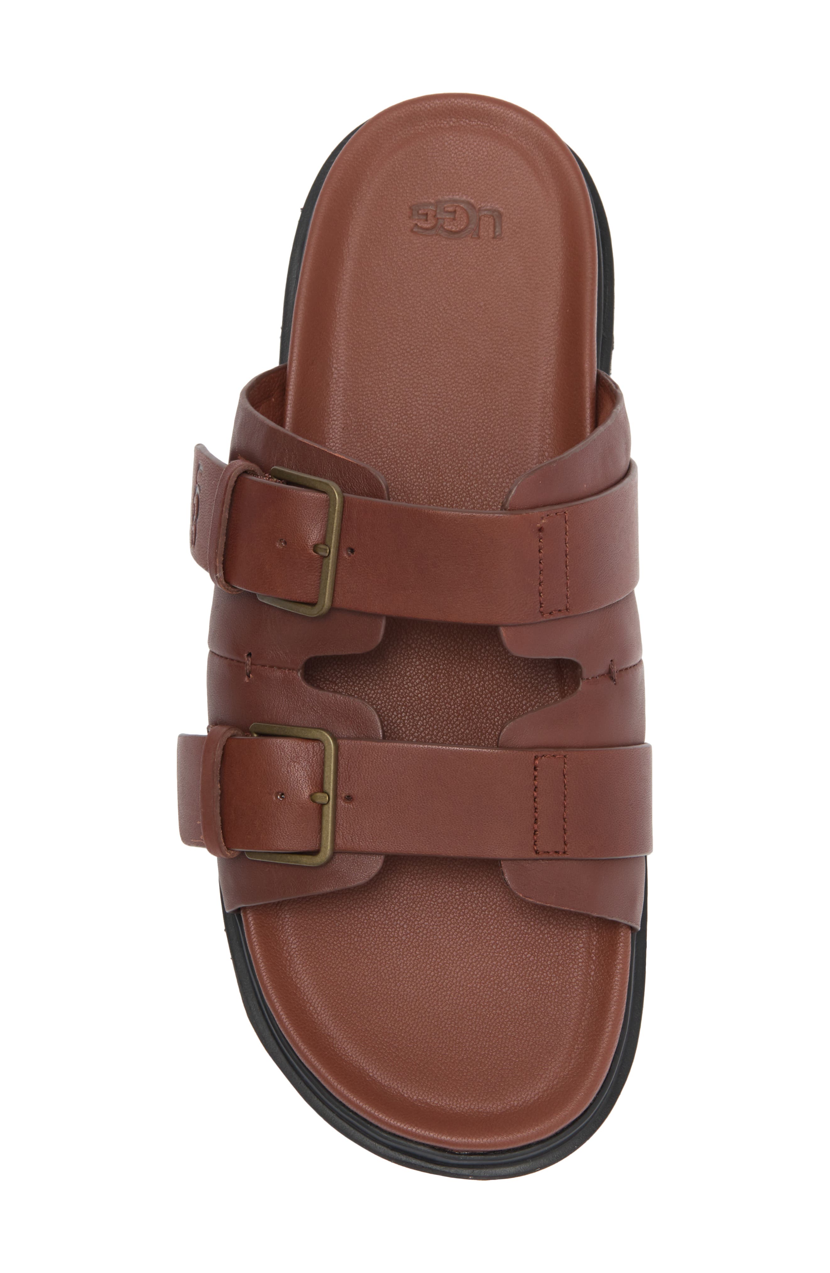 UGG<sup>®</sup> Capitola Buckle Slide Sandal, Alternate, color, Cognac