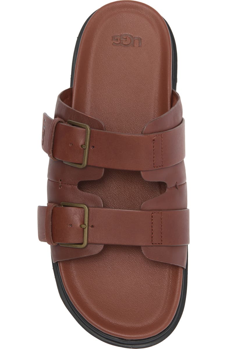 UGG<sup>®</sup> Capitola Buckle Slide Sandal, Alternate, color, Cognac