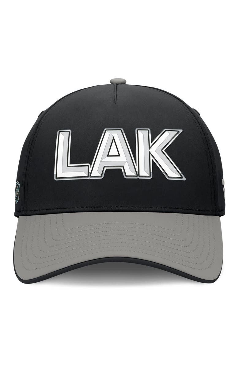 FANATICS Men's Fanatics Black/Gray Los Angeles Kings Authentic Pro Rink Team Code Flex Hat, Alternate, color, Black