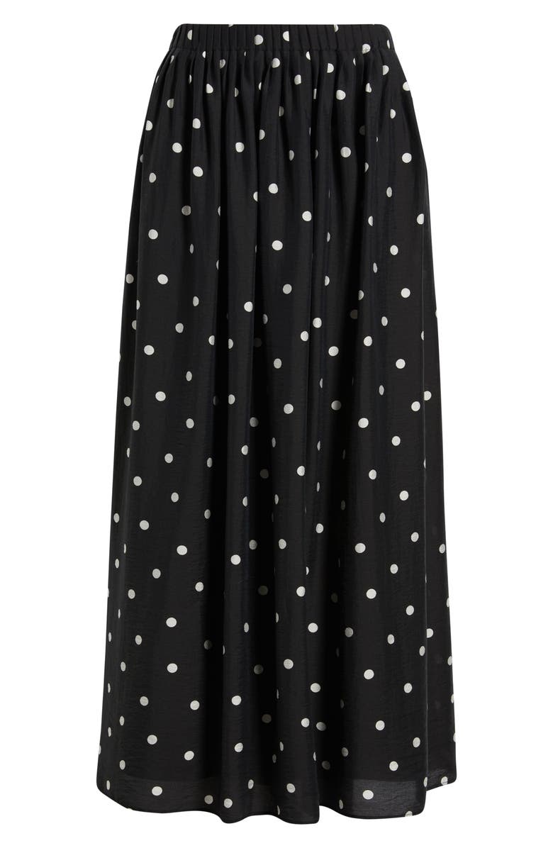 Caslon<sup>®</sup> Print Pleated Maxi Skirt, Alternate, color, Black- Ivory Disorderly Dot