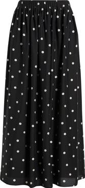 Caslon® Print Pleated Maxi Skirt