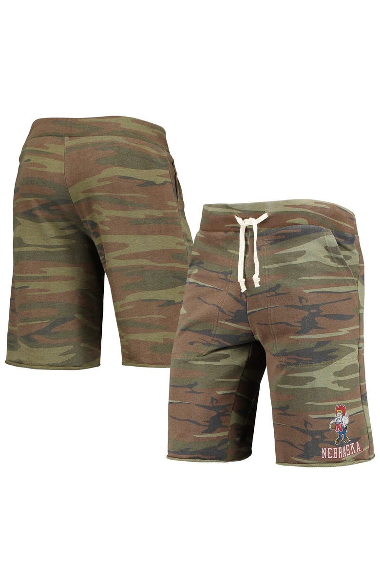 A AND A GLOBAL Men's Camo Alternative Apparel Nebraska Huskers Victory Lounge Shorts, Main, color, 