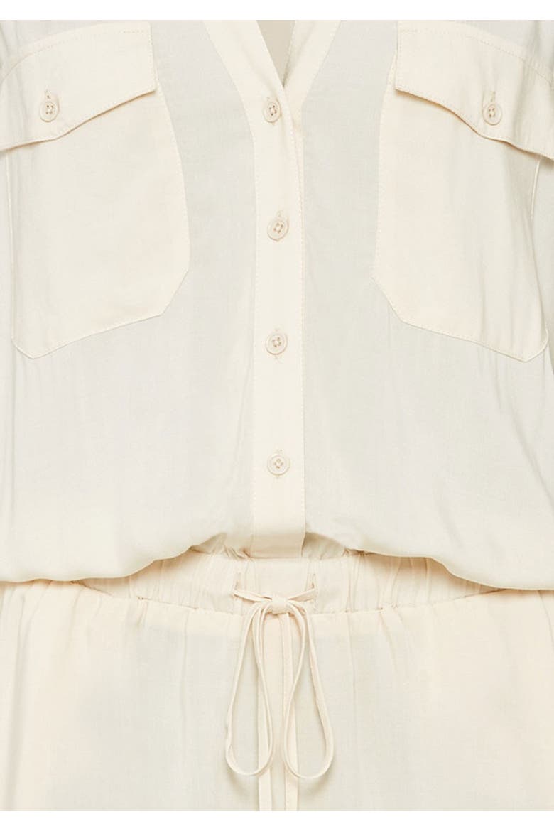Sleeveless Drawstring Romper, Alternate, color, Sand