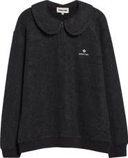 Shushu/Tong Doll Collar Oversize Half Zip Sweatshirt
