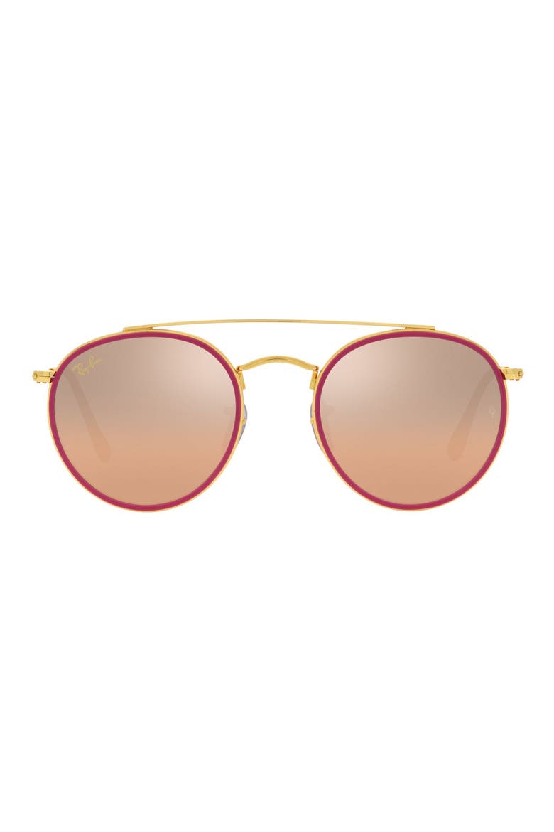 51mm Round Sunglasses, Main, color, YELLOW