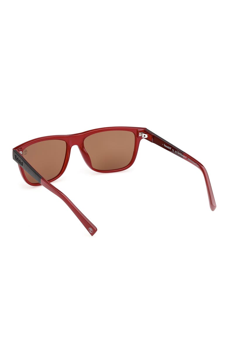 56mm Sunglasses, Alternate, color, SHINY RED / BROWN POLARIZED