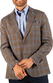 TailorByrd Multi Plaid Modern Fit Sport Coat
