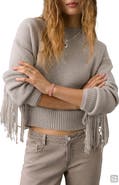 MANGO TEEN Fringe Accent Sweater