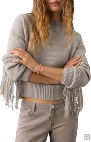 MANGO TEEN Fringe Accent Sweater