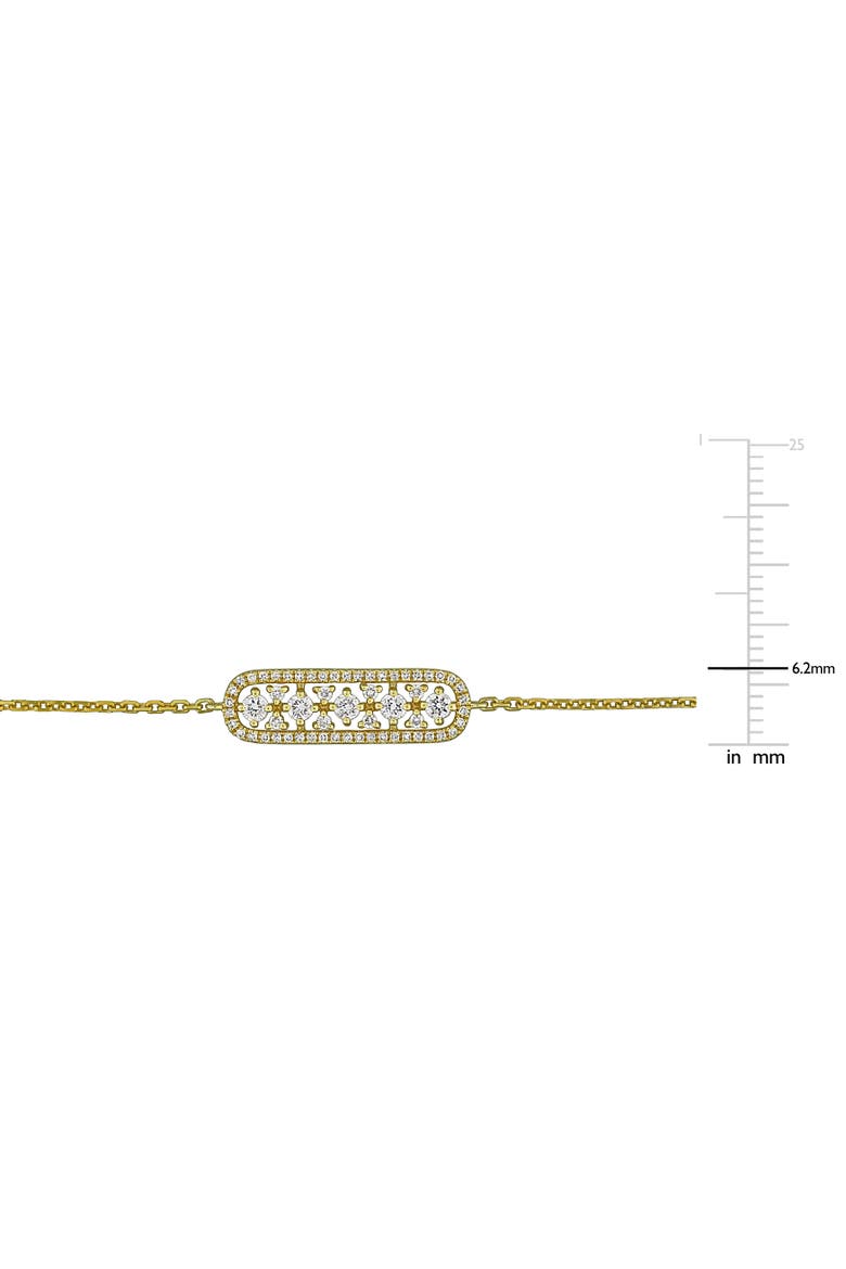 Diamond Cluster Bar Bracelet 14k, Alternate, color, 14k Yellow Gold