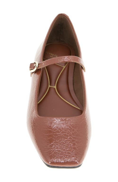 Kenneth Cole Jasper Mary Jane Flat In Brown