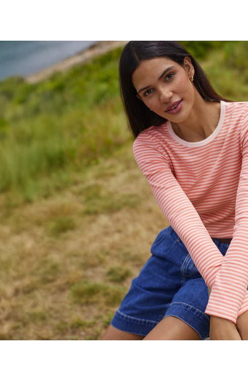 Lands' End Cotton Rib T-shirt In Pink