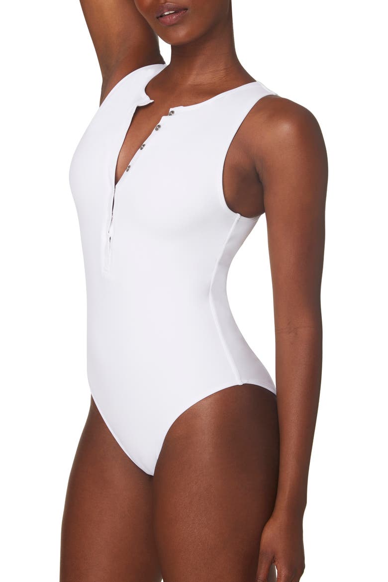 The Malibu One-Piece Swimsuit, Alternate, color, WHITE
