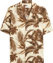 Moncler Cotton & Flax Camp Shirt