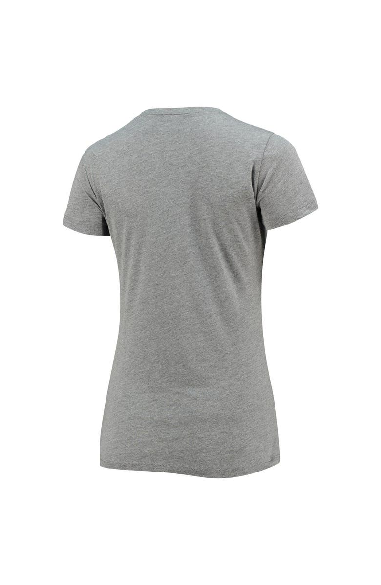 HOMEFIELD Women's Homefield Heathered Gray Auburn Tigers Vintage Basketball Tri-Blend T-Shirt, Alternate, color,