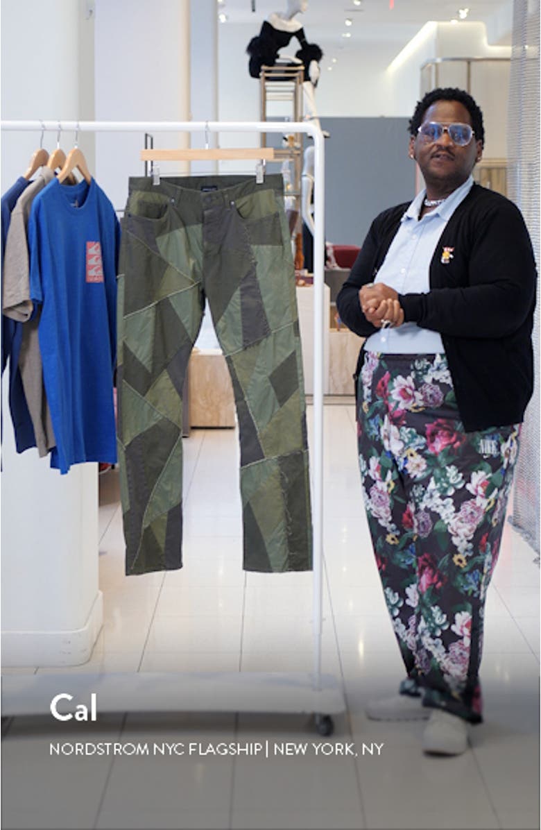 Patchwork Panel Cotton Blend Pants, sales video thumbnail