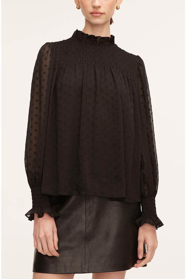 Clip Dot Blouse, Main, color, Black