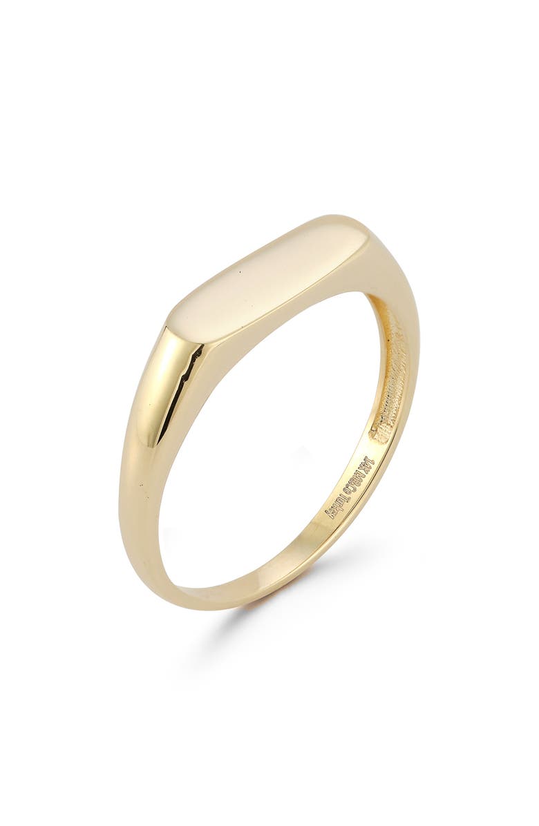 Ember Fine Jewelry 14K Gold Bar Signet Ring, Alternate, color, Gold