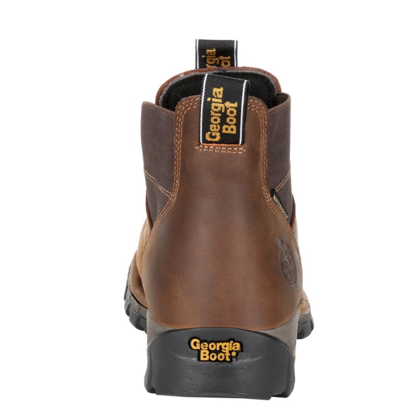 Eagle One Steel Toe Waterproof Chelsea Work Boot, Alternate, color, BROWN