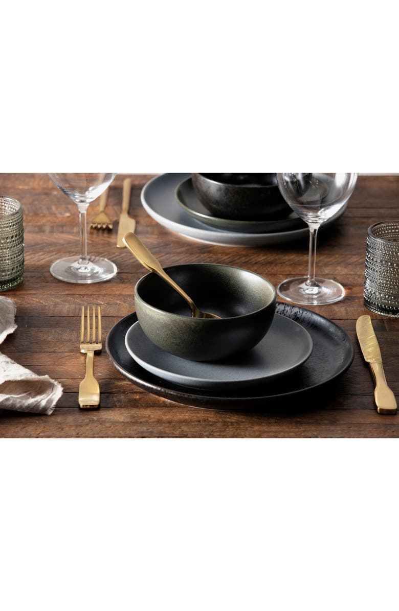 Fortessa Ashton Brushed 20-Piece Flatware Set, Alternate, color, Gold