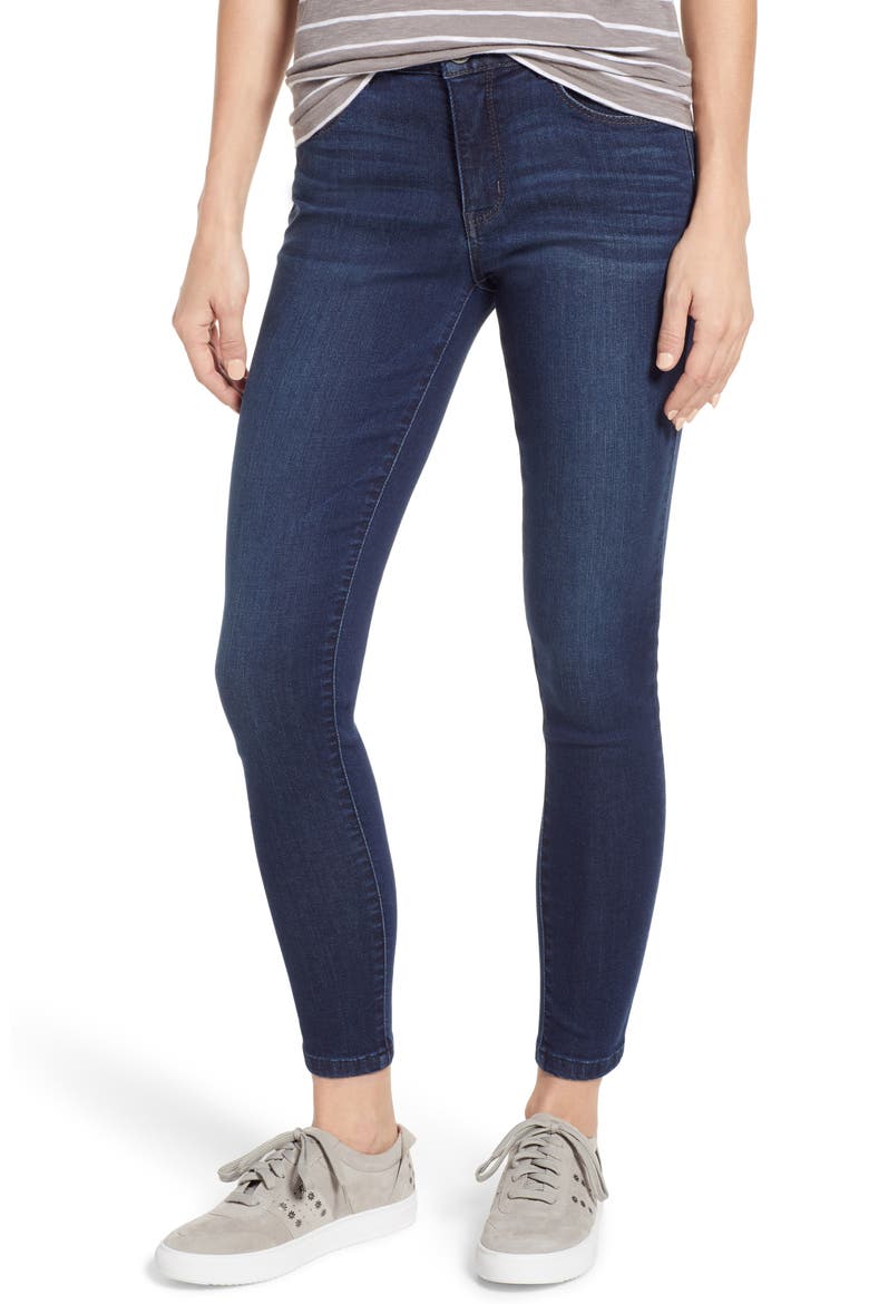 Ab-Solution High Rise Ankle Skinny Jeans (Nordstrom Exclusive), Main, color, INDIGO