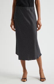 Lauren Ralph Lauren Satin Charmeuse Midi Skirt