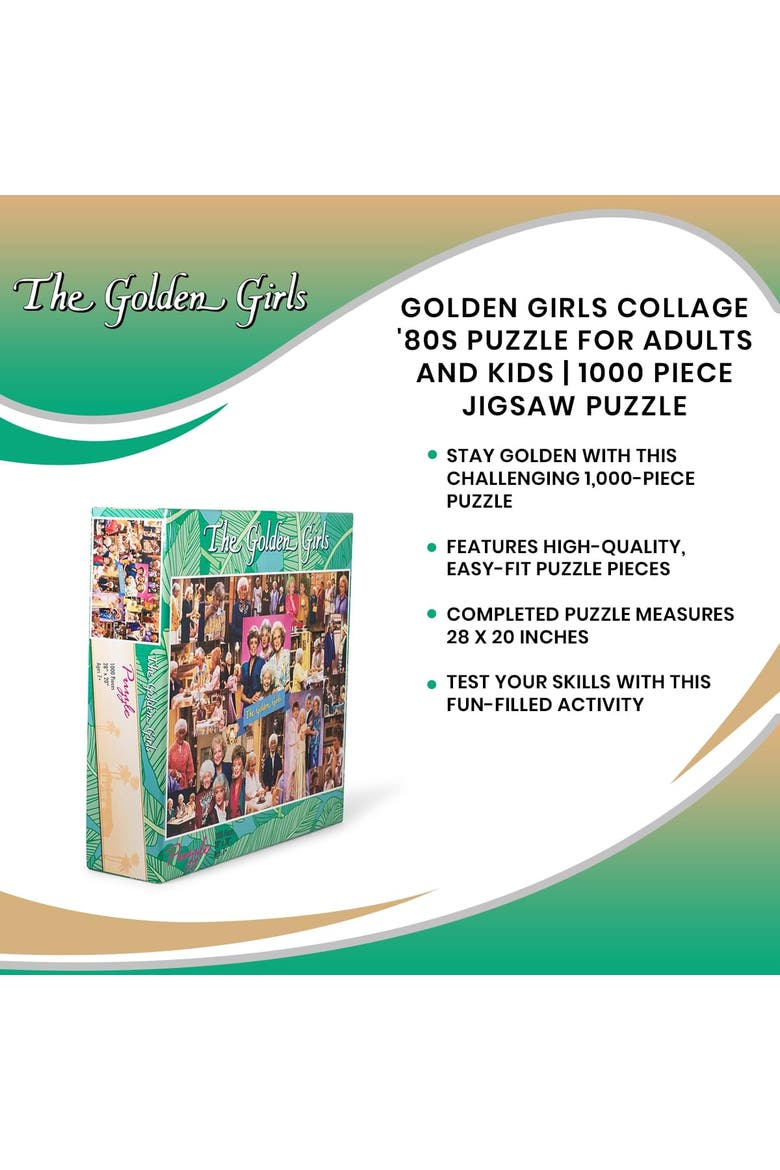 Golden Girls Collage '80s Puzzle For Adults And Kids | 1000 Piece Jigsaw Puzzle, Alternate, color, Multi-Color
