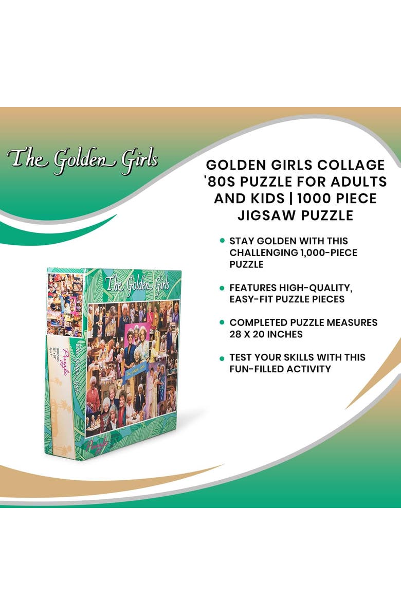Toynk Golden Girls Collage '80s Puzzle For Adults And Kids | 1000 Piece Jigsaw Puzzle, Alternate, color, Multi-Color