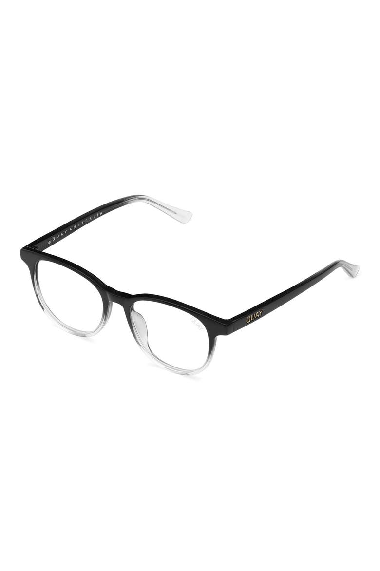 Blueprint 48mm Round Reading Glasses, Alternate, color, BLACK / CLEAR BLUE LIGHT LENS