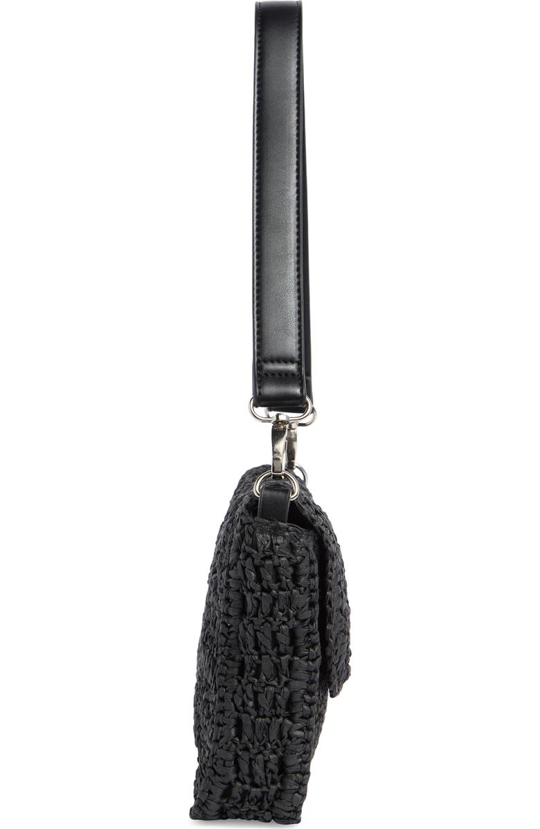 Collection XIIX Crochet Square Shoulder Bag, Alternate, color, Black