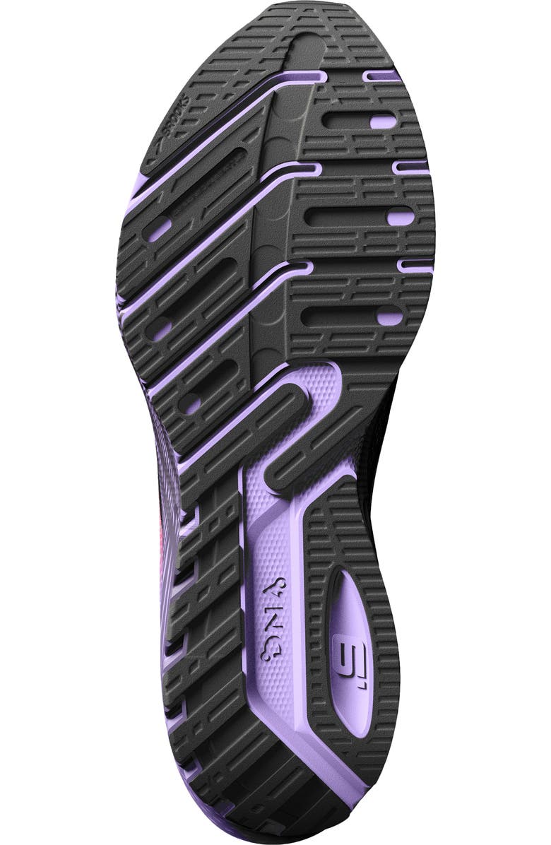 Brooks Launch 9 Running Shoe, Alternate, color, Black/ Coral/ Purple