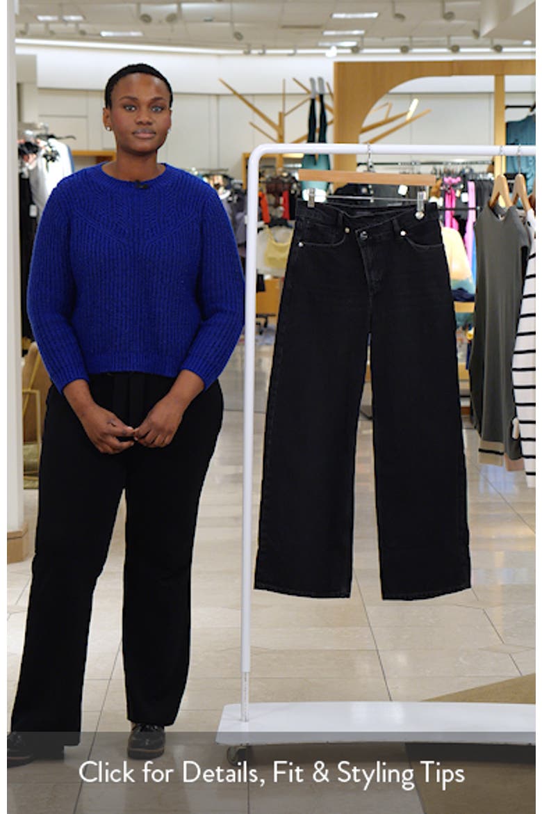 Aki Crossover Wide Leg Jeans (Women) | Nordstrom