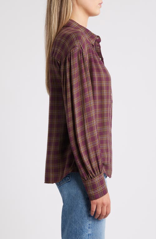 Faherty Olli Check Shirt In Mulberry Plaid