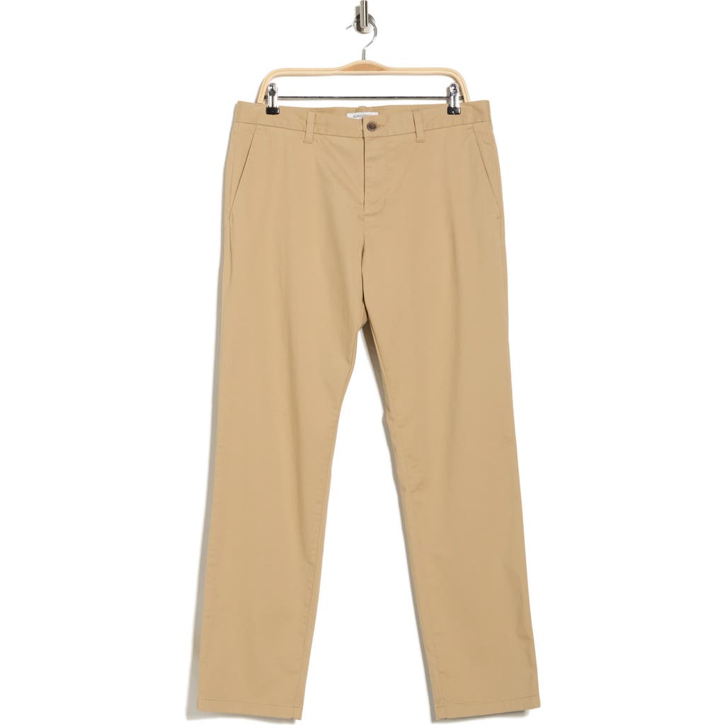 Nordstrom Stretch Cotton Slim Chino Pants In Brown