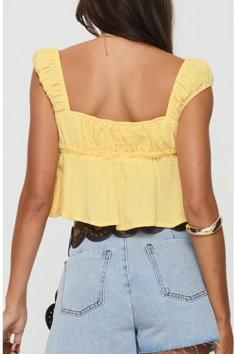 Contardo Cap Sleeve Babydoll Top, Alternate, color, YELLOW