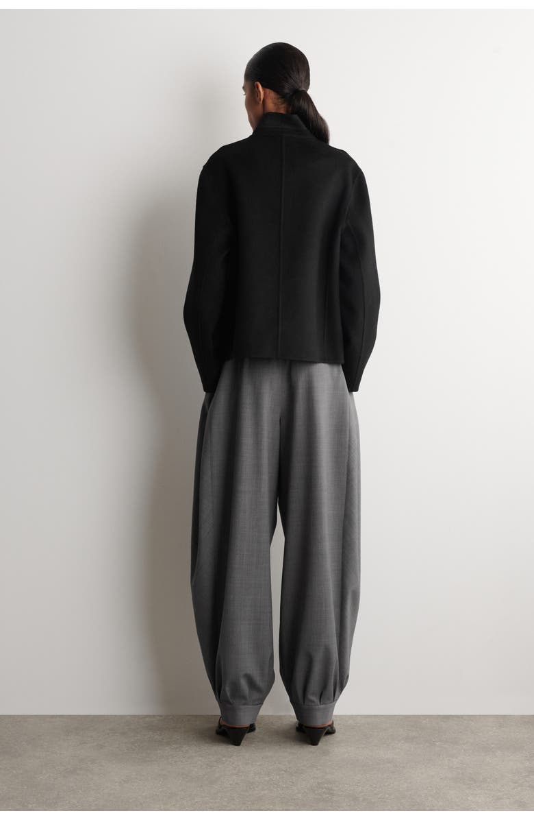 COS Structured Double-Faced Wool Jacket, Alternate, color, Black