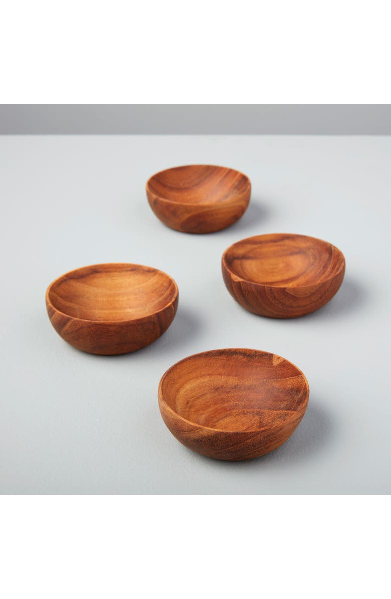 Be Home Teak Pinch Bowls - Set of 4, Alternate, color, Teak