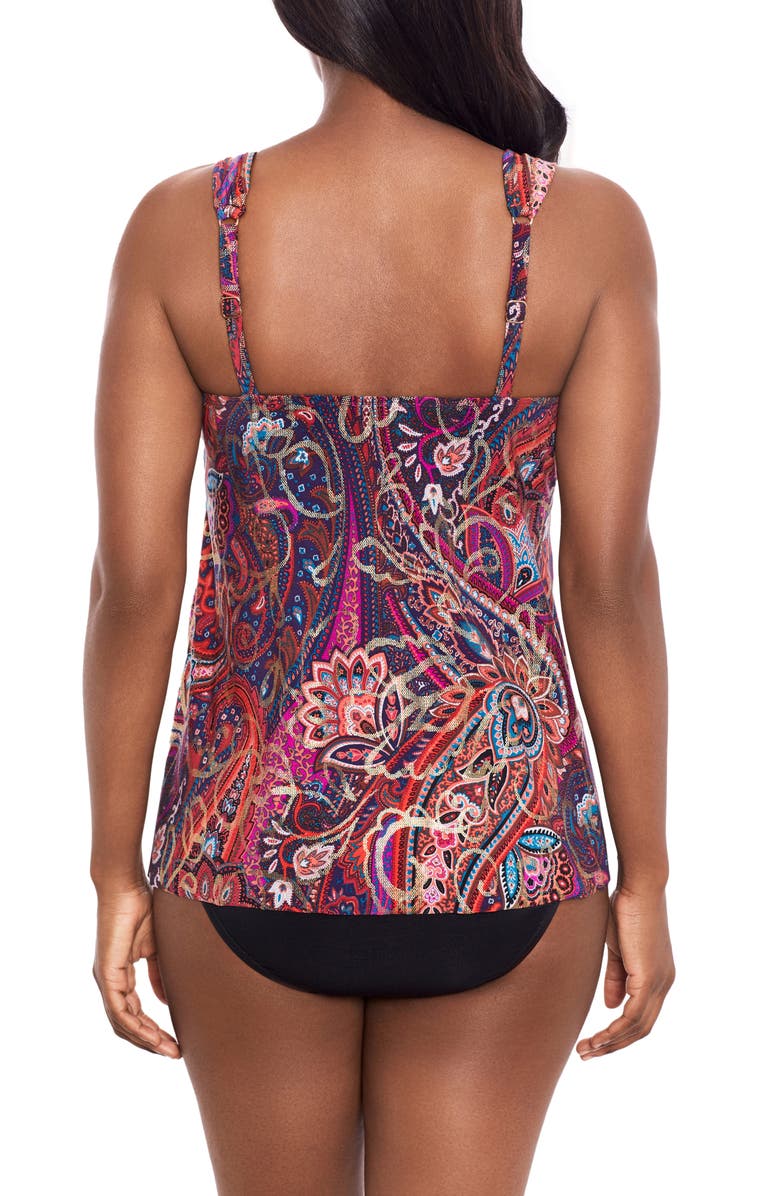 Miraclesuit<sup>®</sup> Dynasty Dazzle Tankini, Alternate, color, Purple Multi