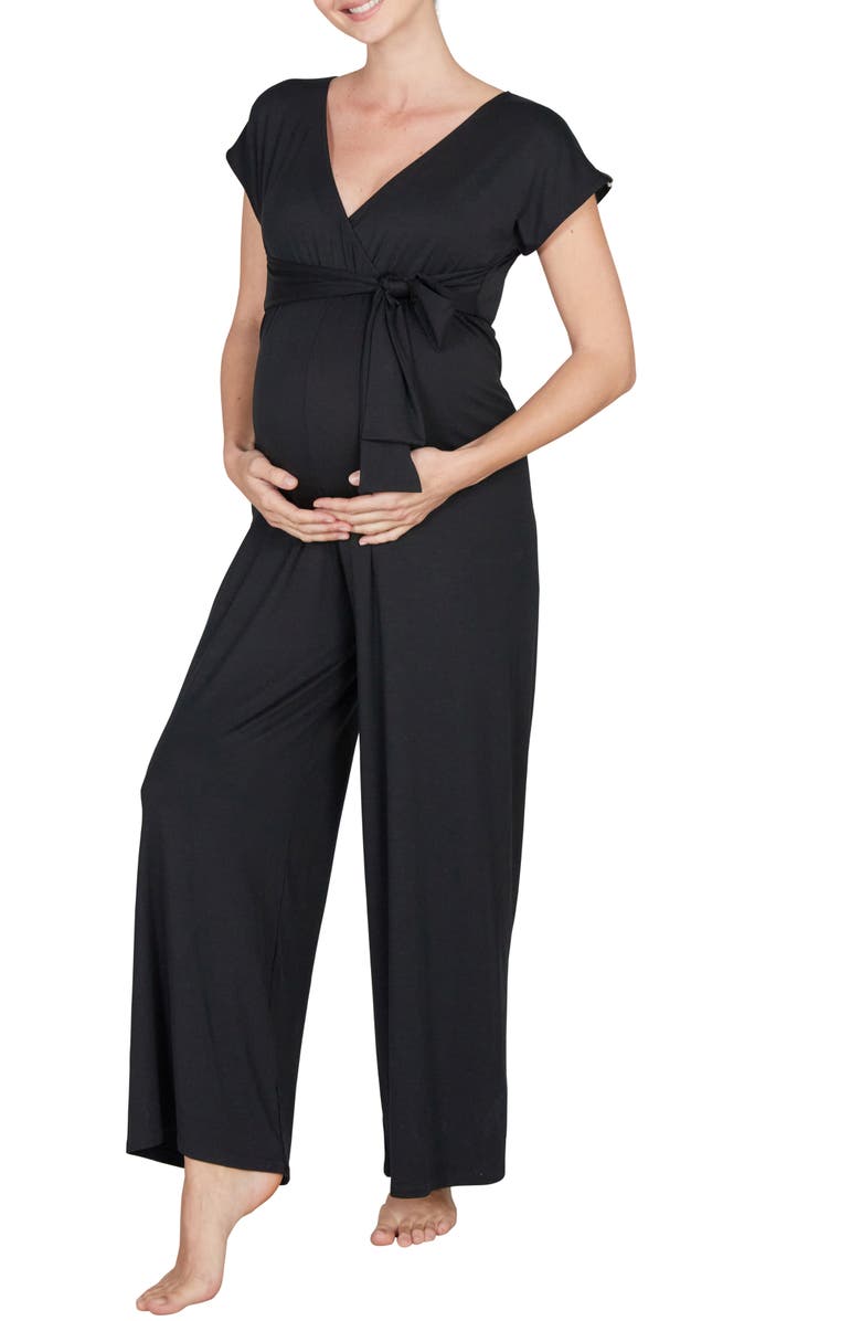Cache Coeur Origin pregnancy and nursing jumpsuit, Main, color, Black