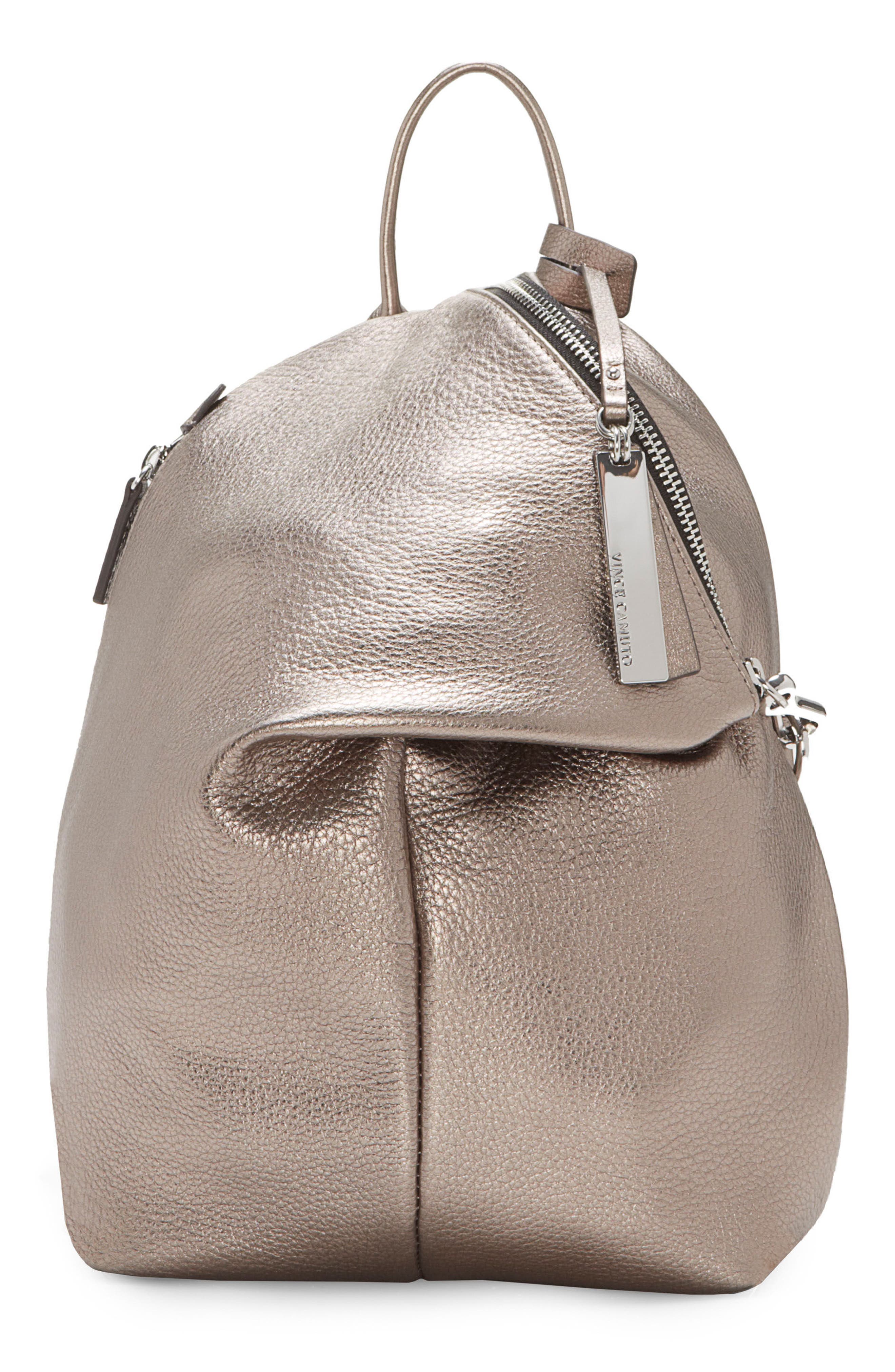 Vince Camuto Small Giani Leather Backpack, Main, color, 