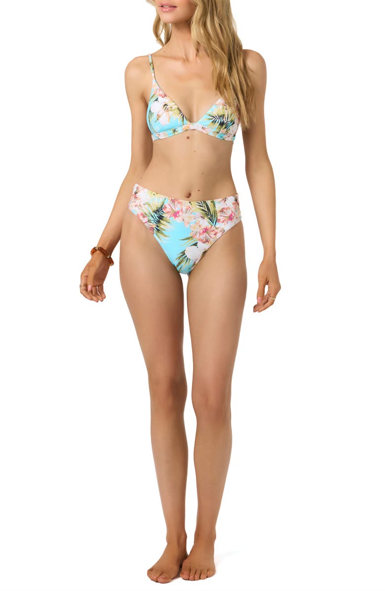 O'Neill Islands Tropic Seaside Bikini Top, Alternate, color, Blue Radiance