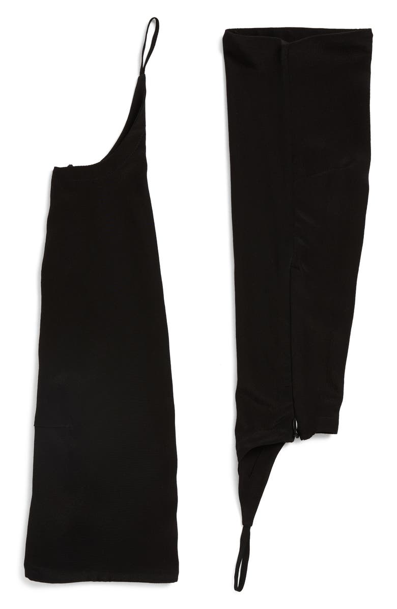 Cult Gaia Gaia's Fingerless Silk Gloves, Main, color,