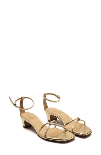 Off The Hook London Holborn Block Heel Sandal In Neutral