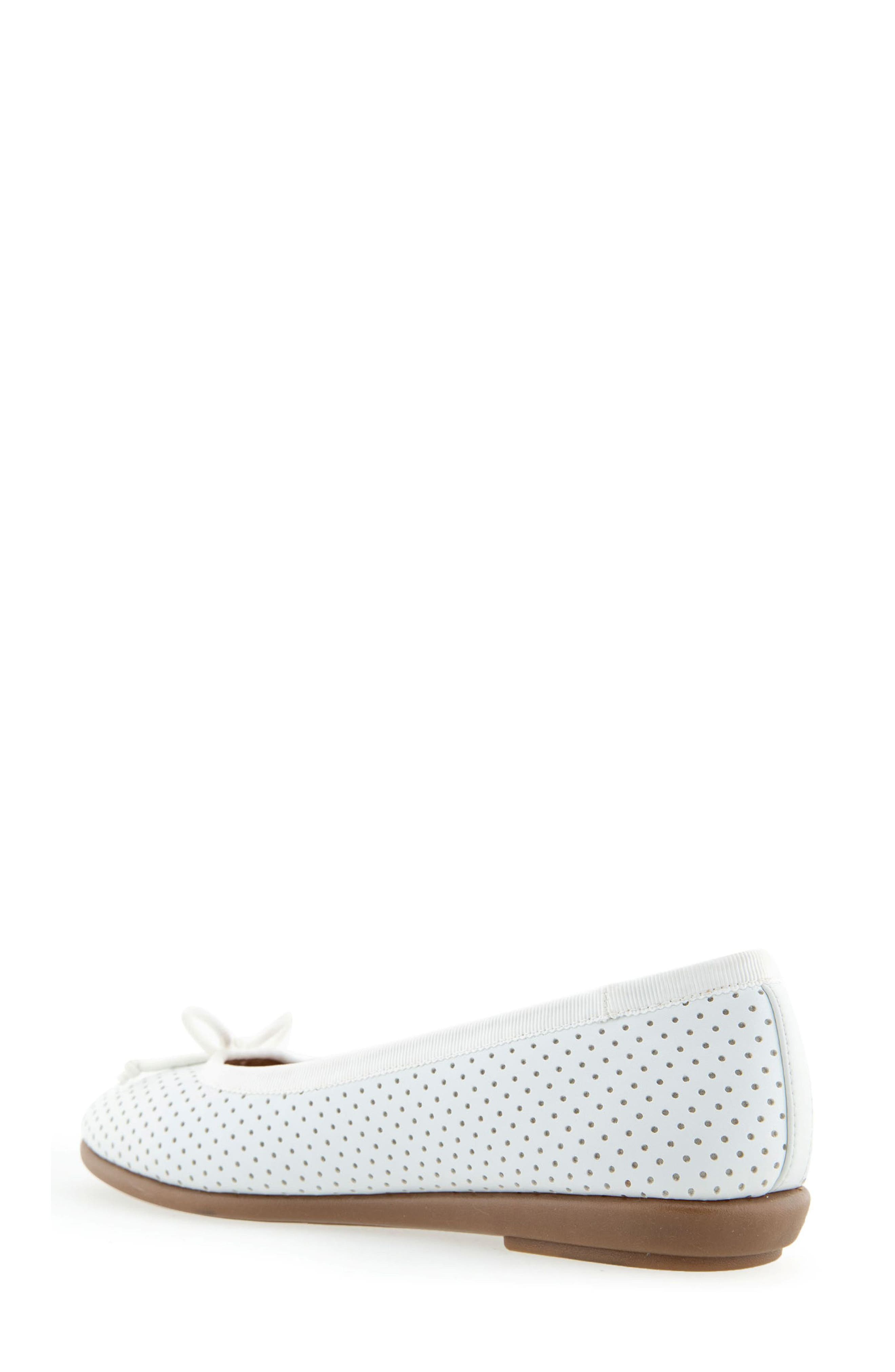 Homebet Ballet Flat, Alternate, color, WHITE PERFORATED