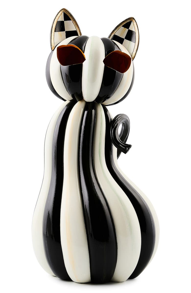 MACKENZIE CHILDS Courtly Stripe Illuminated Cat, Main, color, 