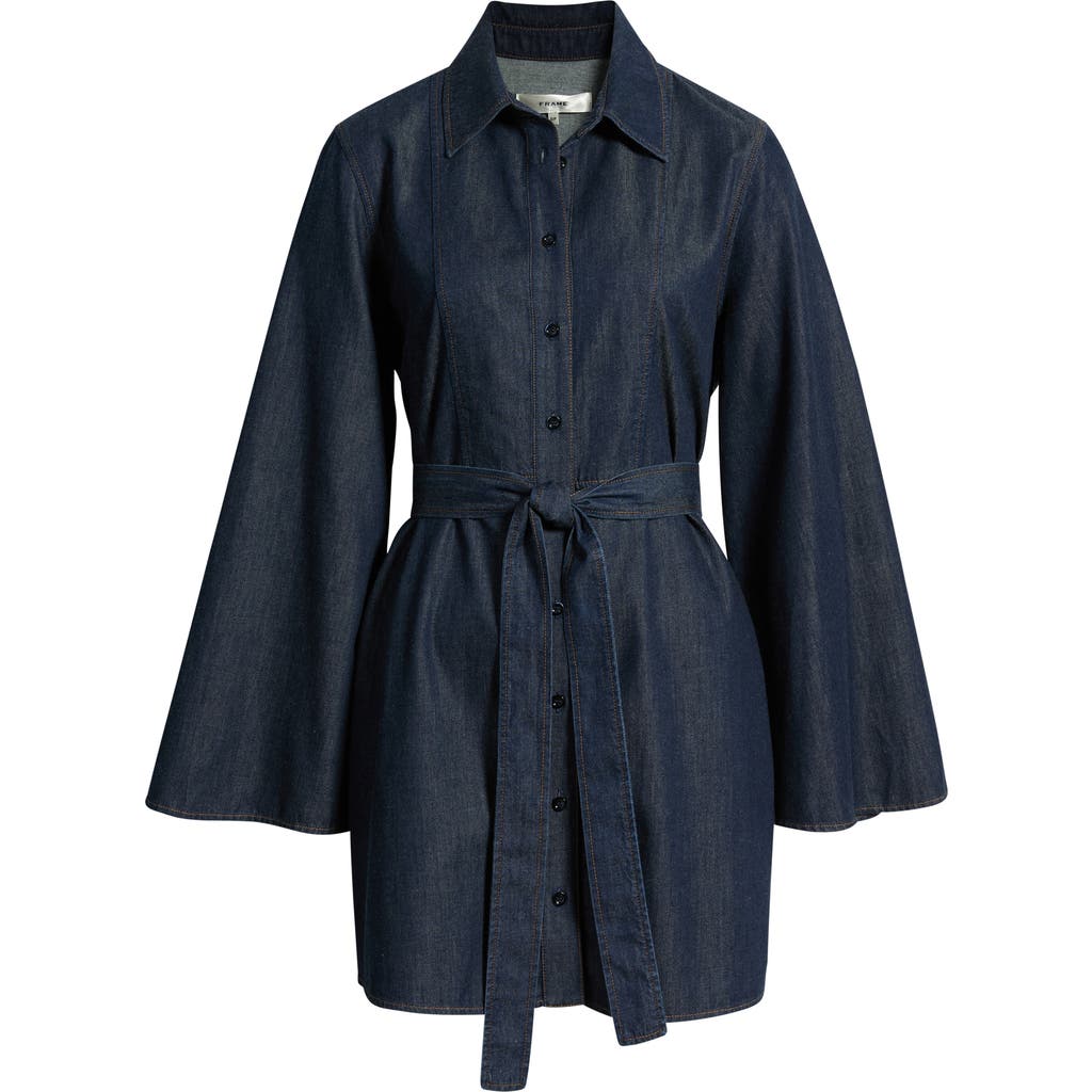 Frame The Denim Tuxedo Minidress In Blue