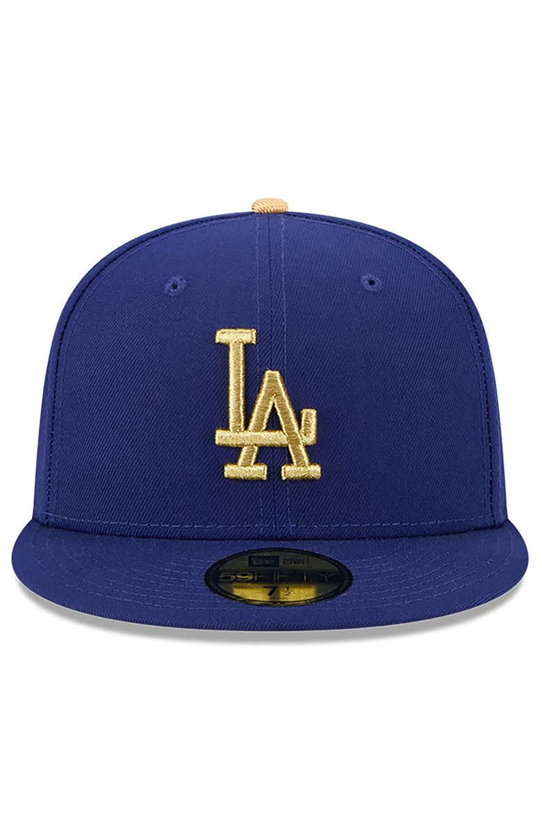 New Era Men's New Era  Royal Los Angeles Dodgers 2025 Gold Collection 59FIFTY Fitted Hat, Alternate, color, 